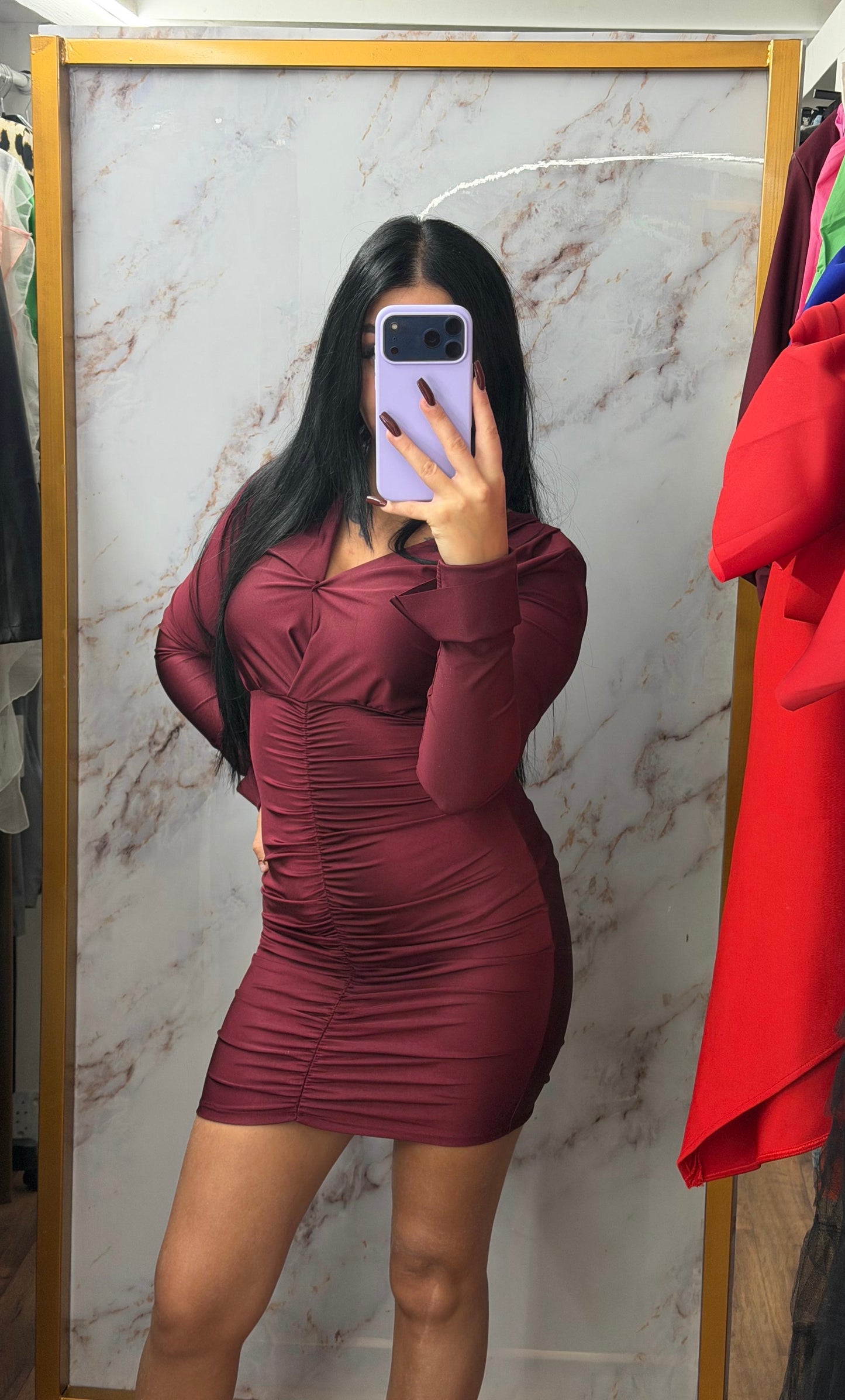Vestito bordeaux