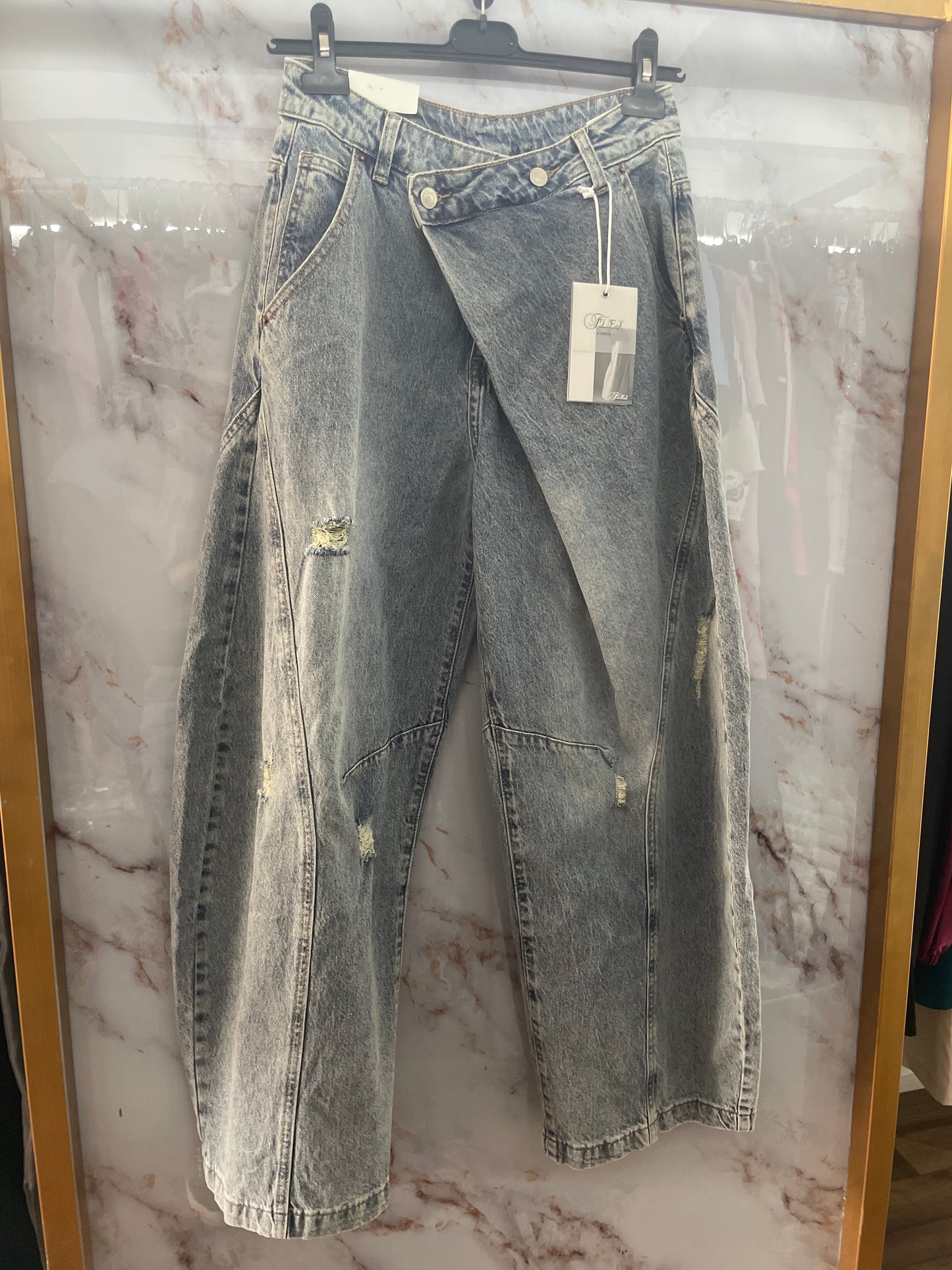 Jeans chiusura laterale