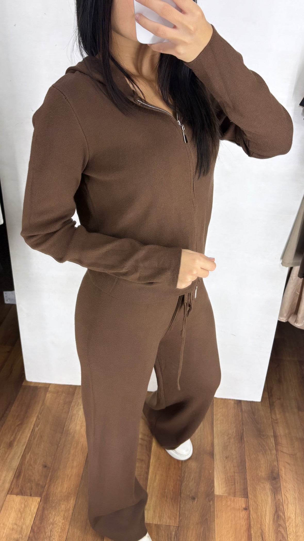 Coordinato in lana rasata