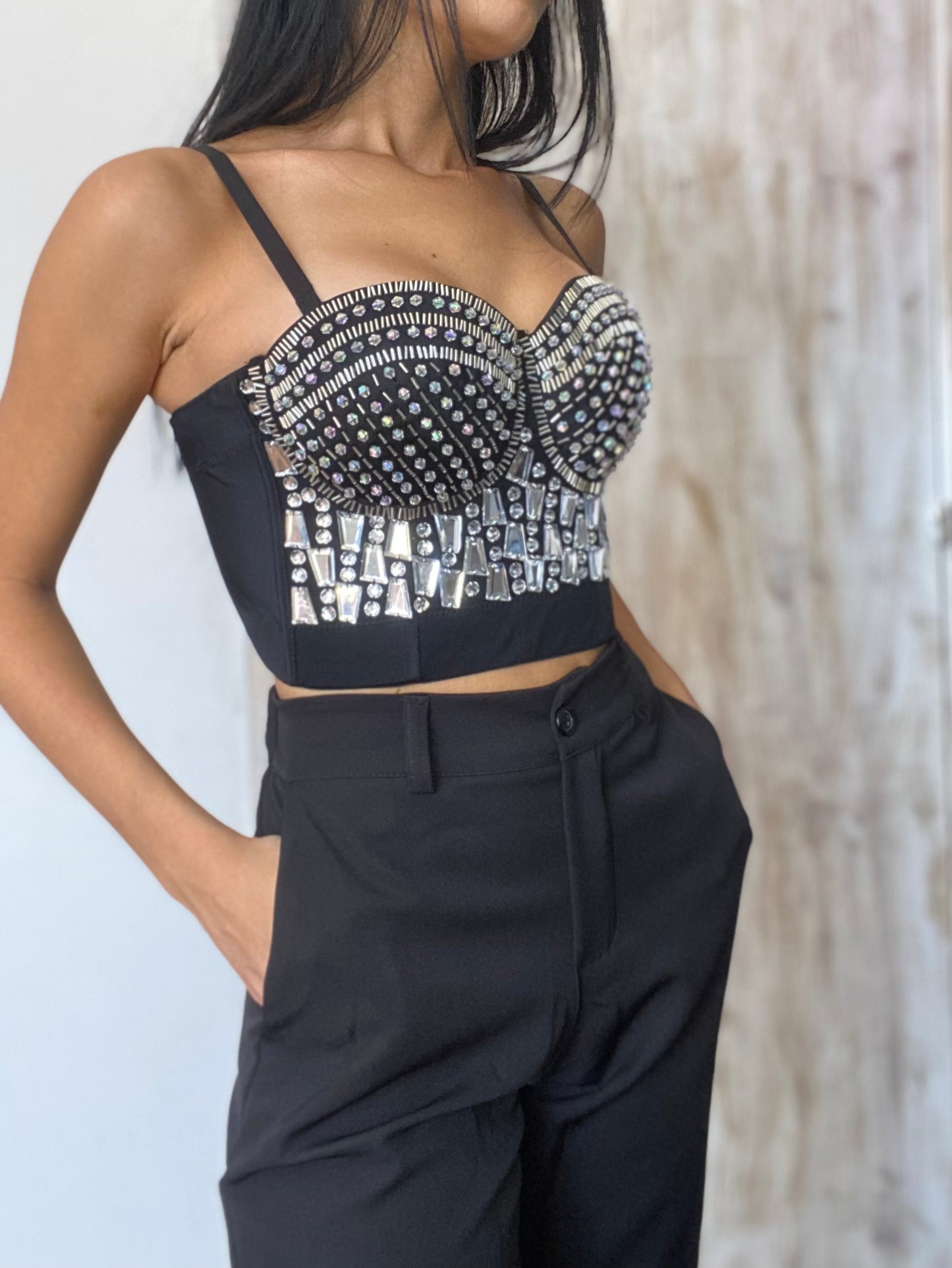 Bustier con applicazioni