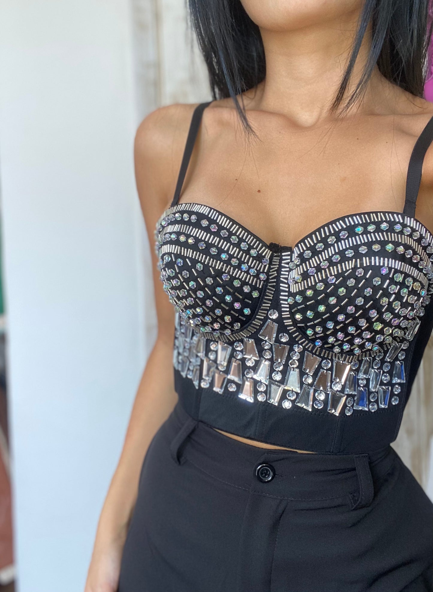 Bustier con applicazioni