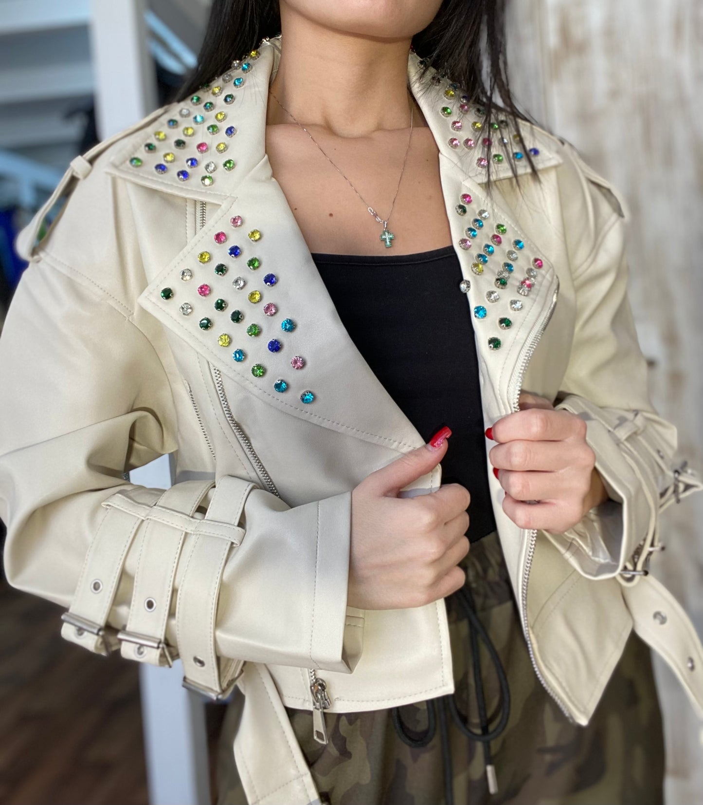 Eco-leather jacket