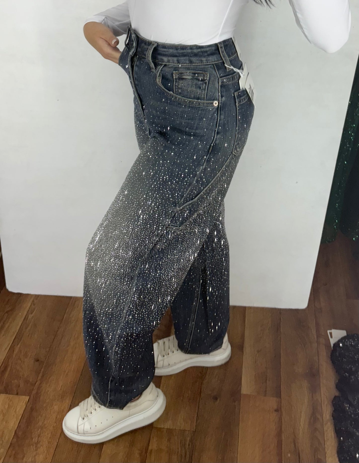 Denim BALLOON STRASS