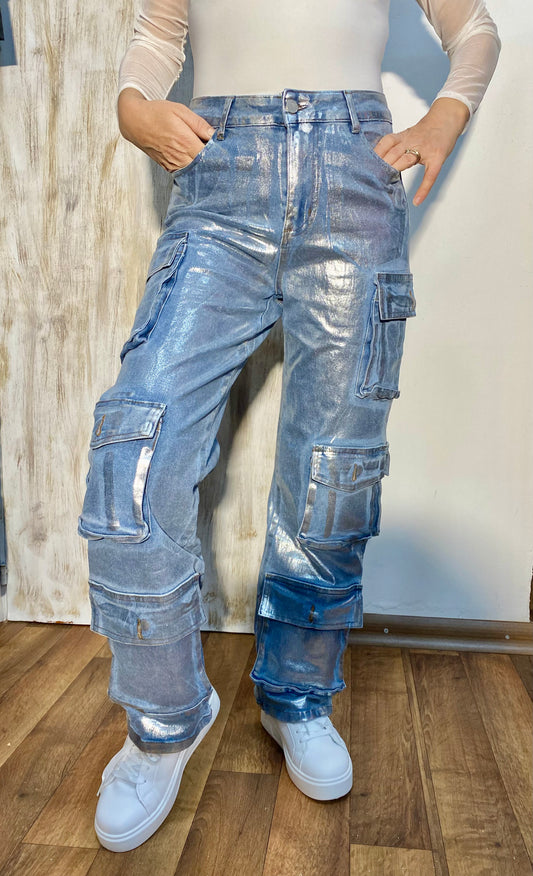 Jeans CARGO SILVER