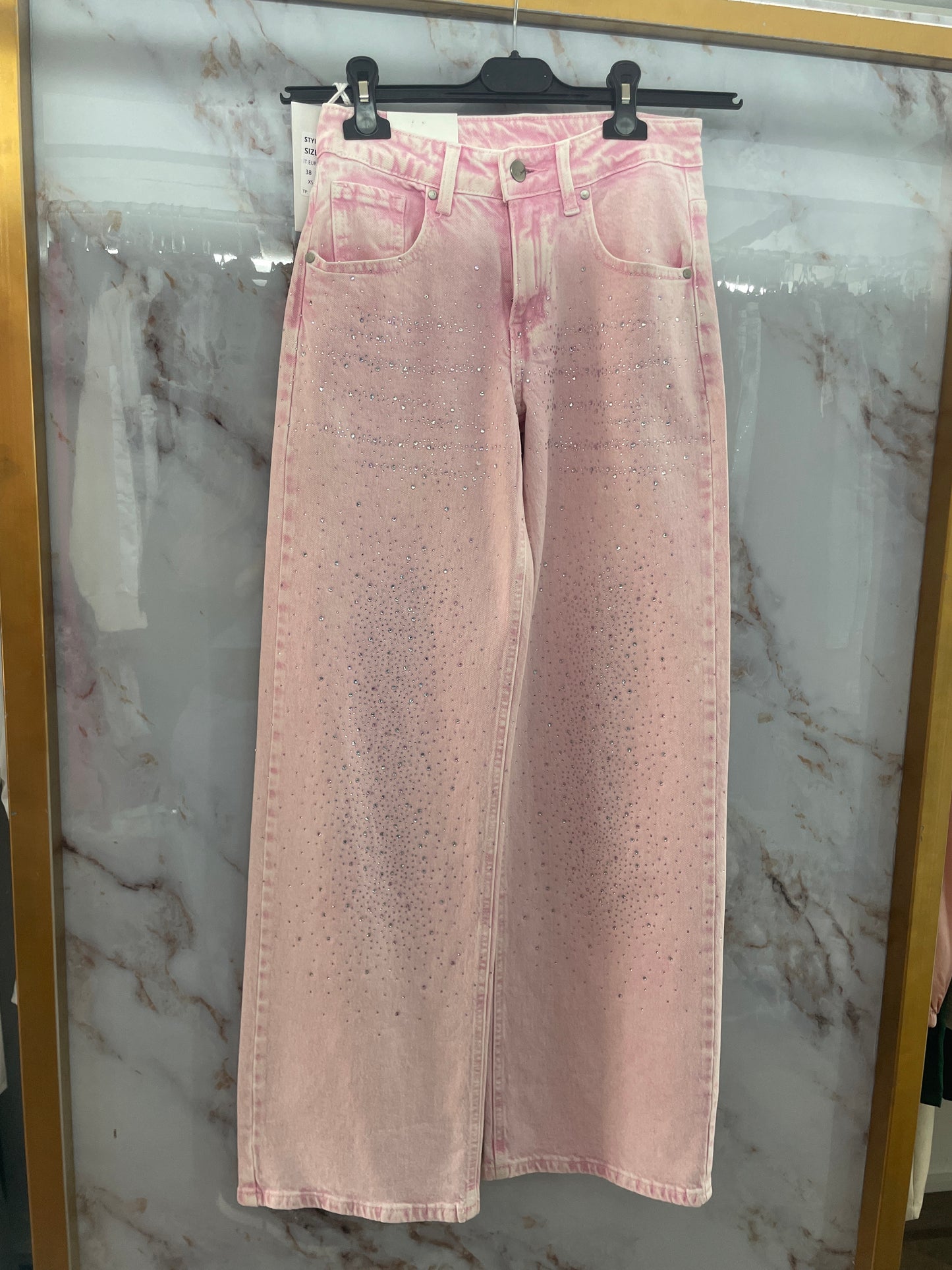 Jeans rosa diamond