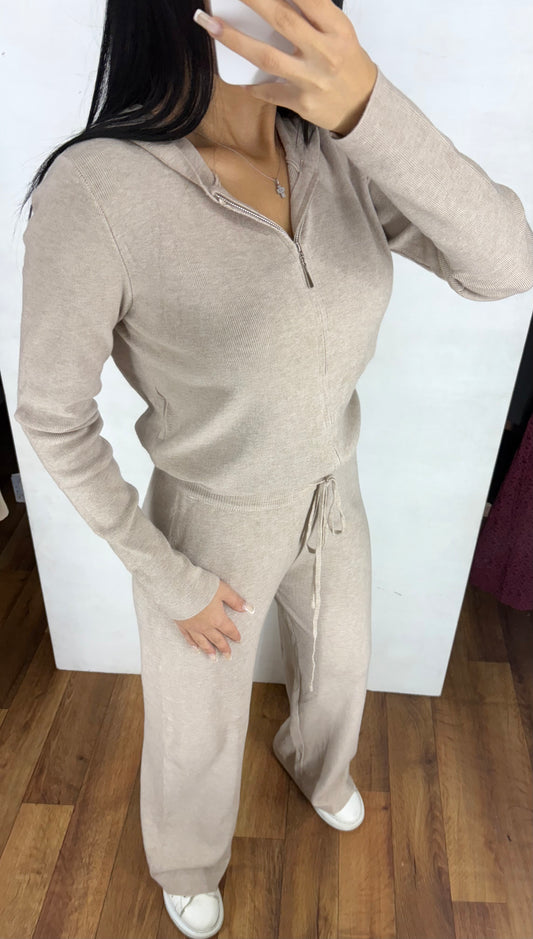 Coordinato in lana rasata