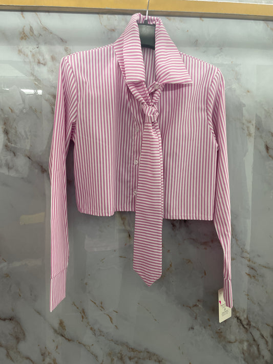 Camicia bianca e fucsia