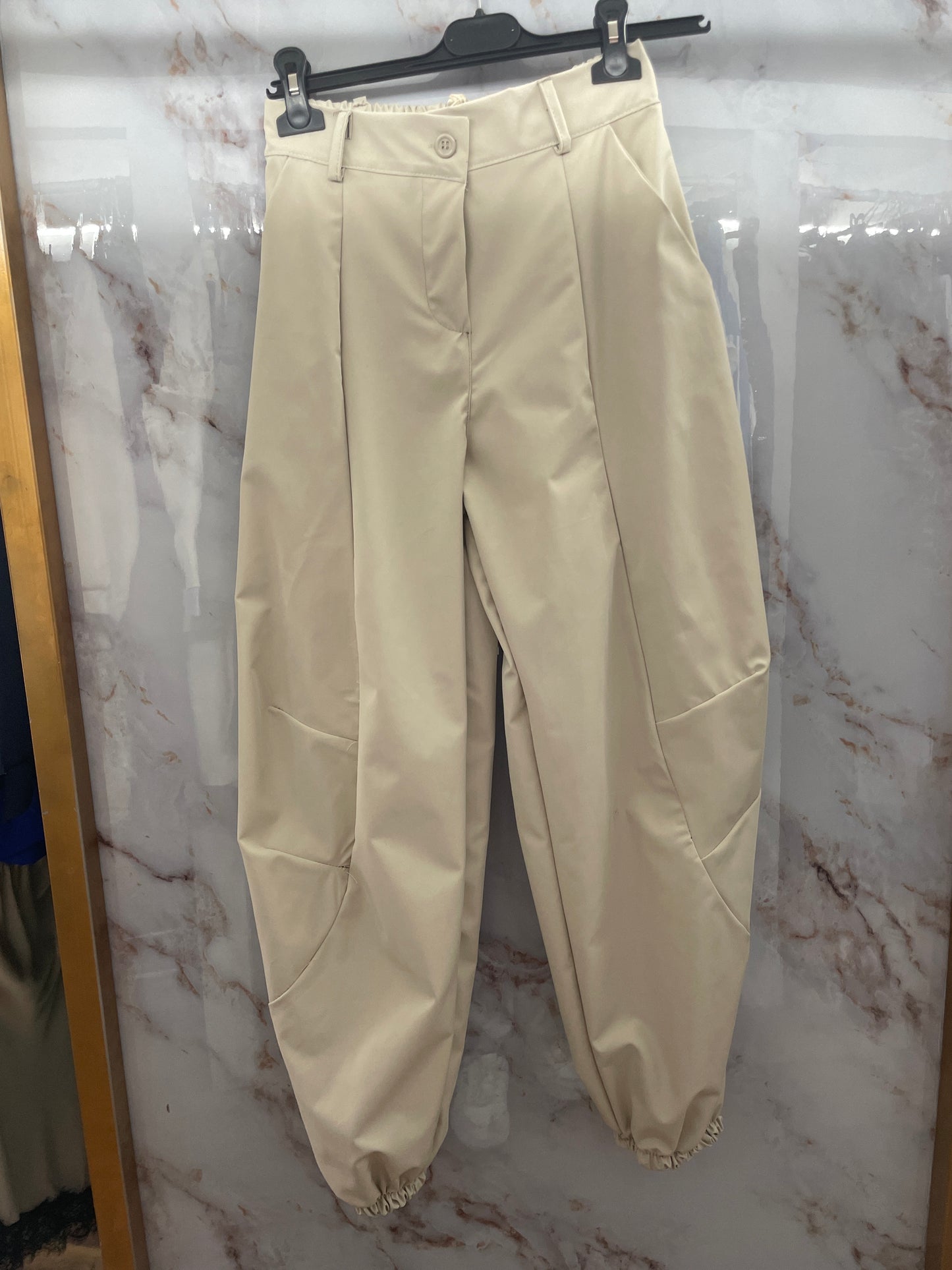 Pantalone tessuto tecnico beige