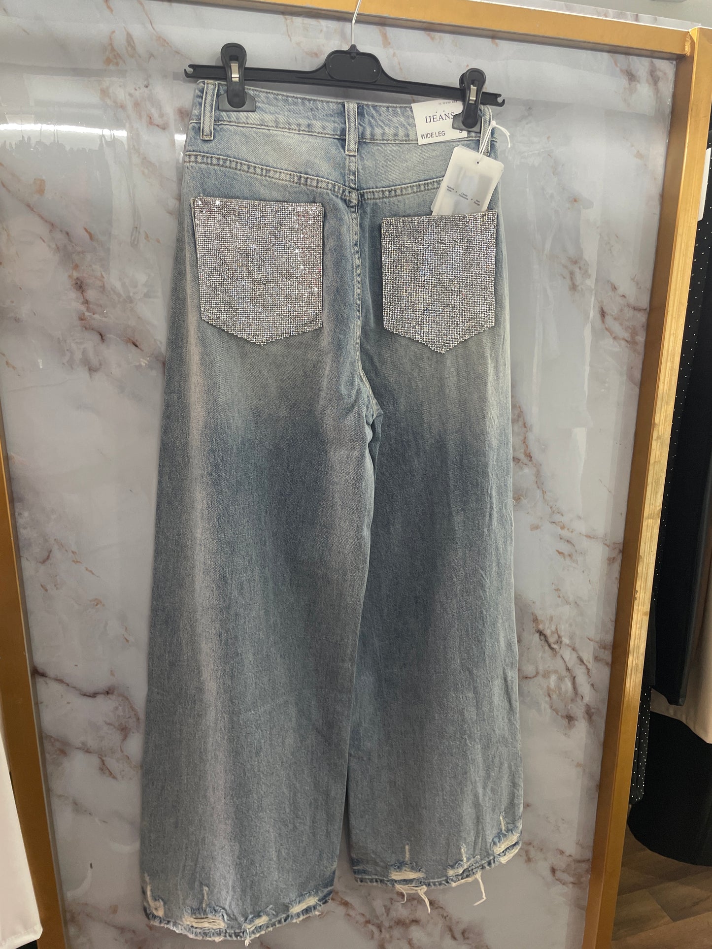 Jeans tasche argento