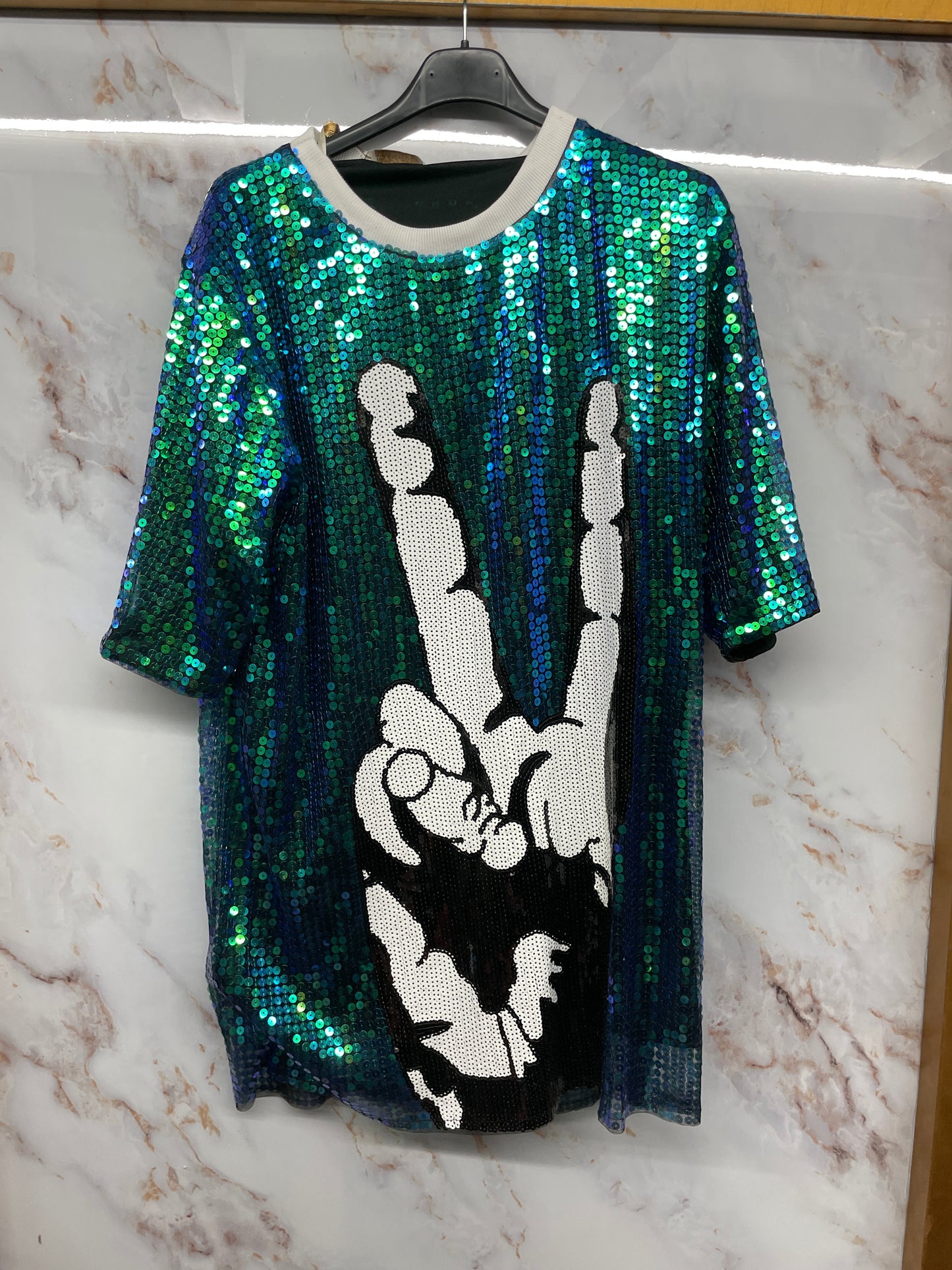 Maxi maglia paillettes