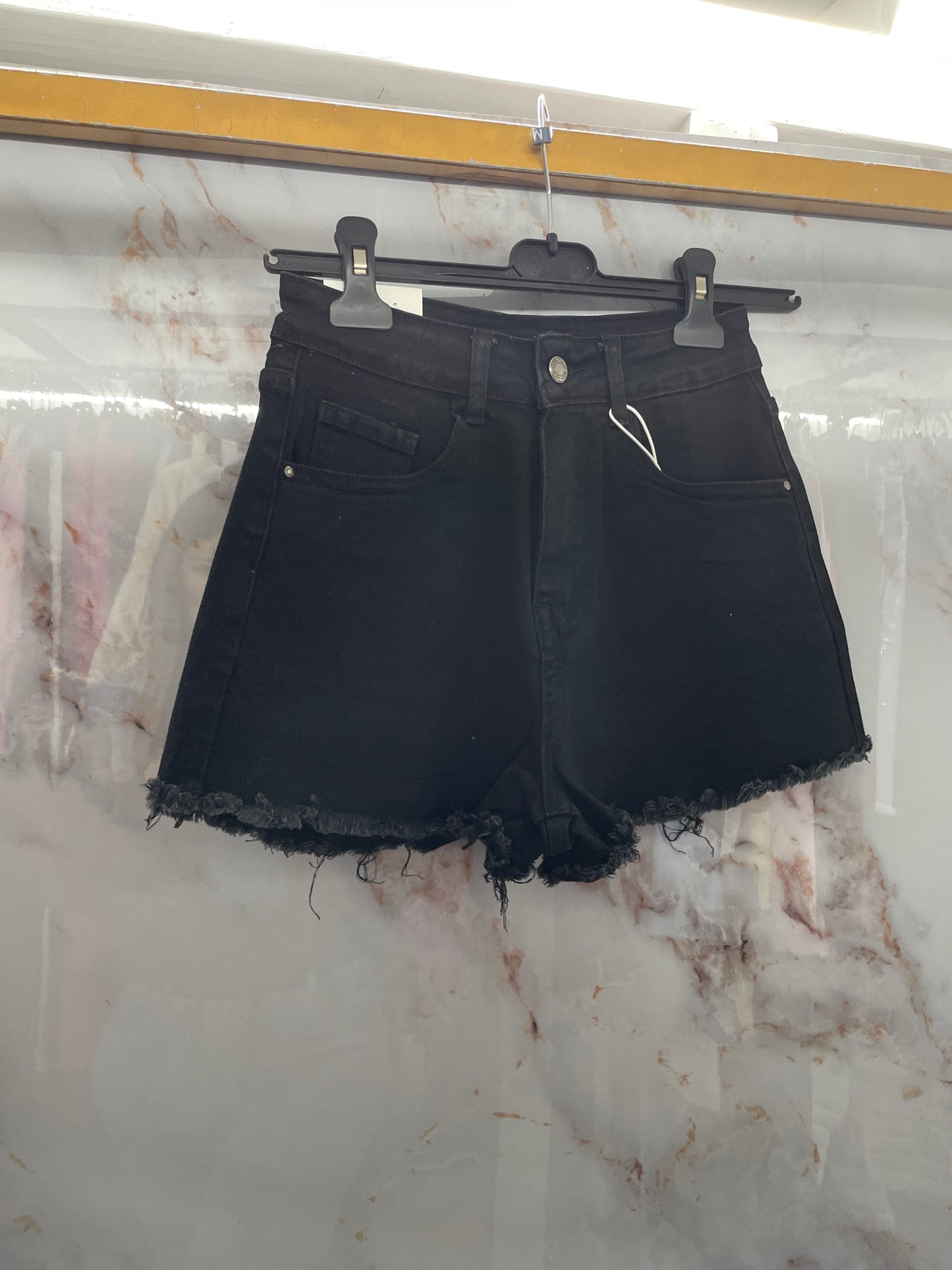 Shorts nero argento