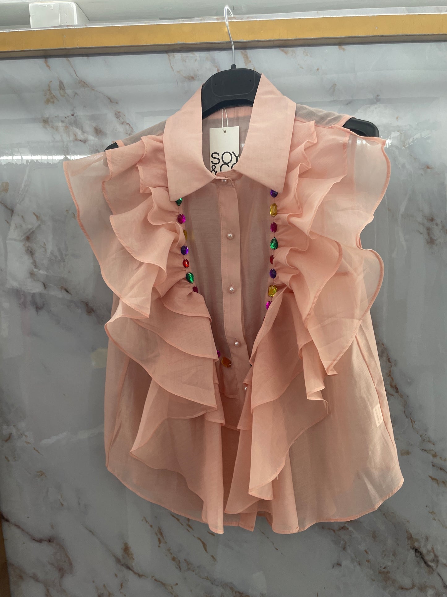 Camicia rosa arcobaleno