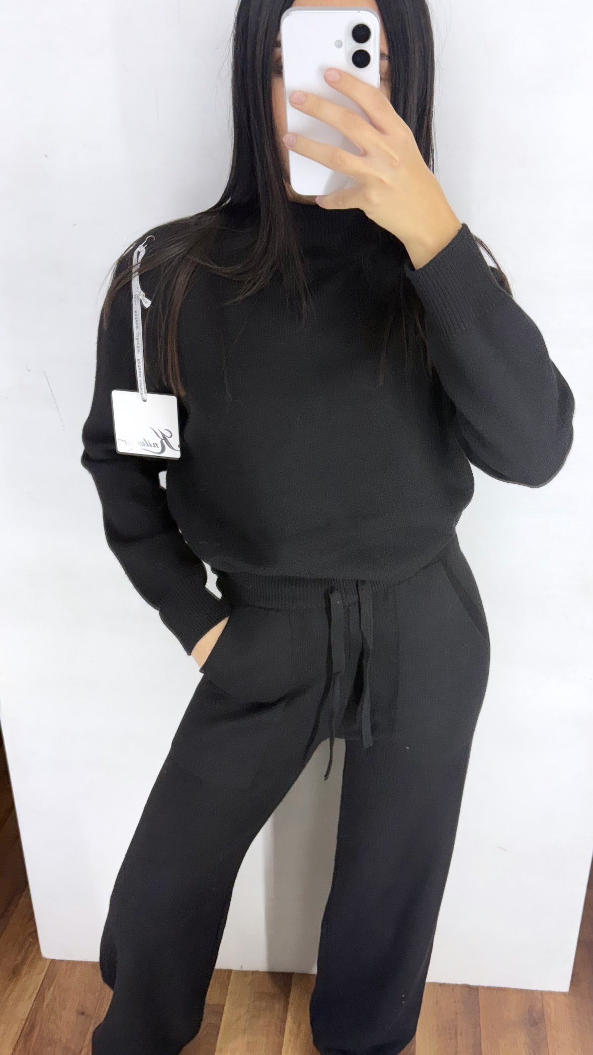 Coordinato in lana rasata 2 colori