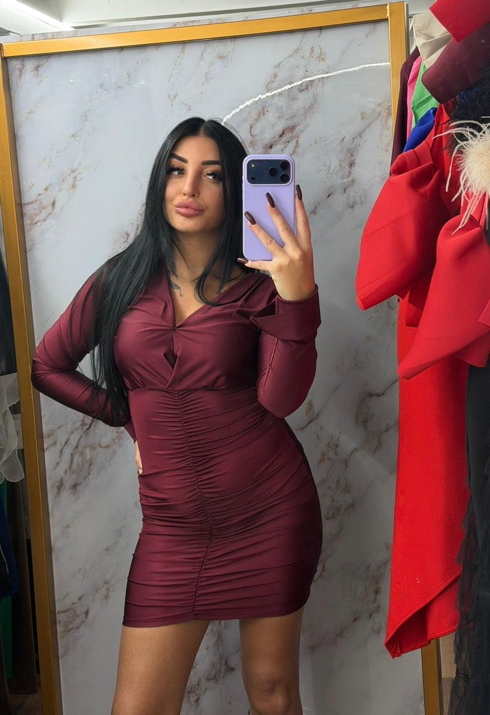 Vestito bordeaux