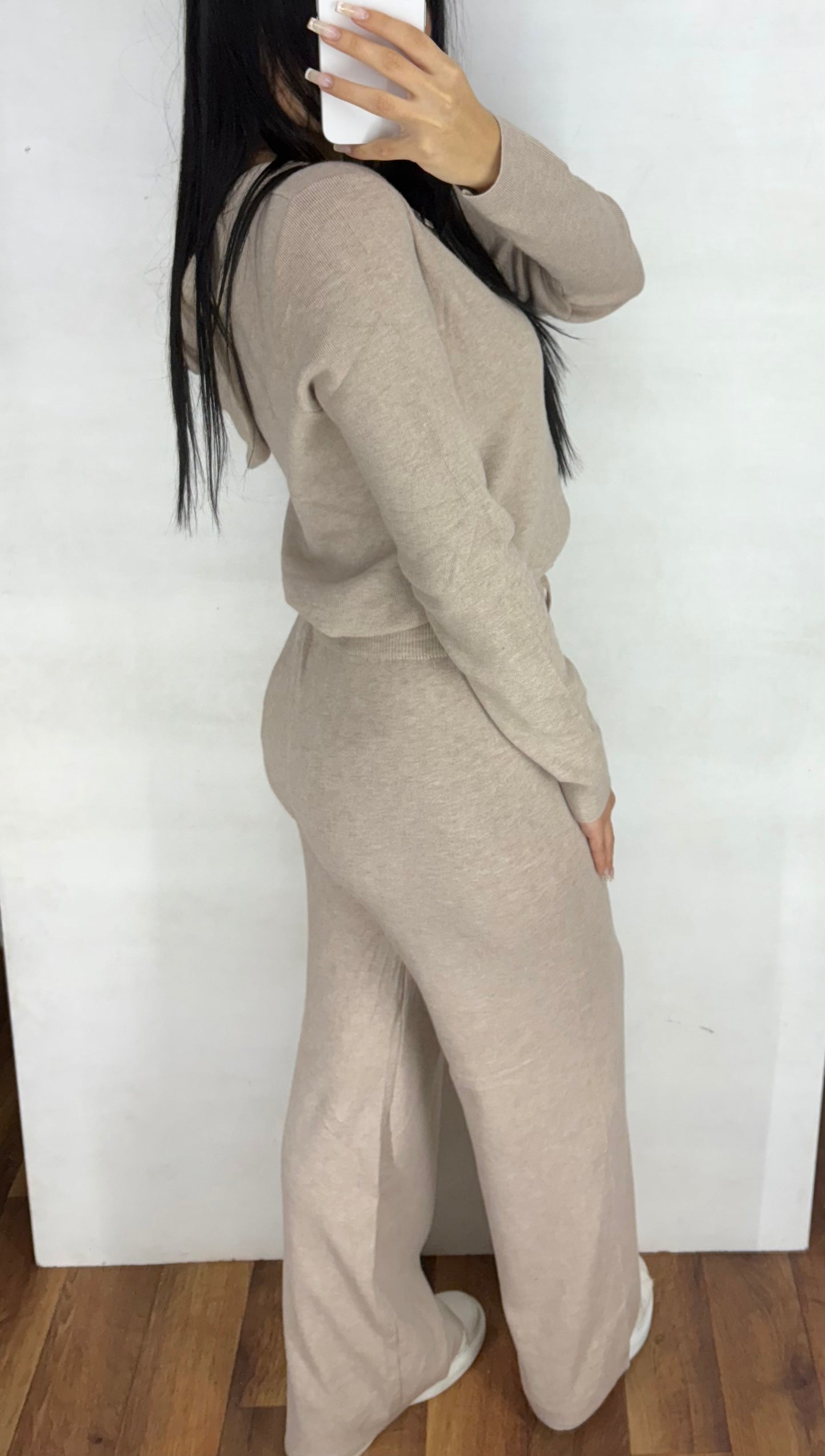 Coordinato in lana rasata