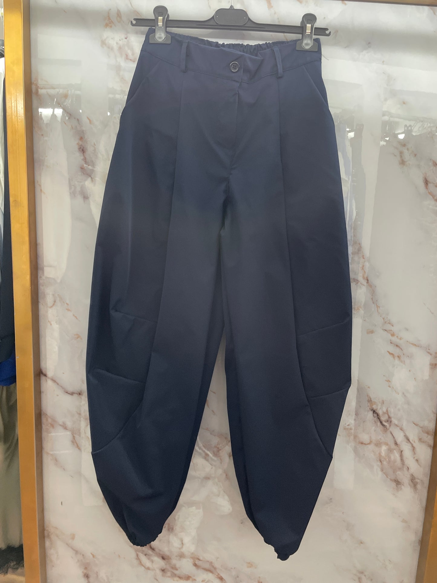 Pantalone blu tessuto tecnico