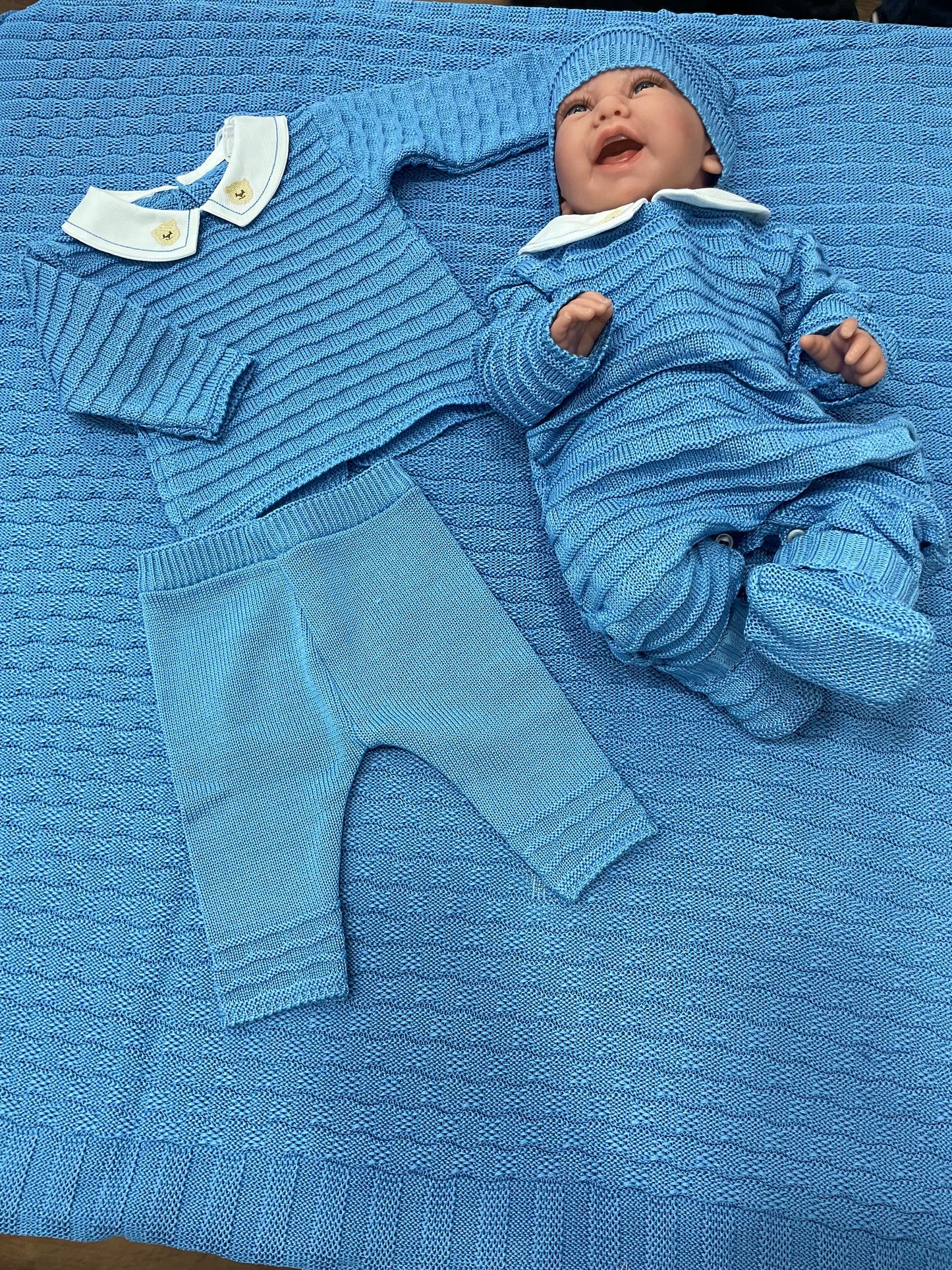 Completo neonato azzurro